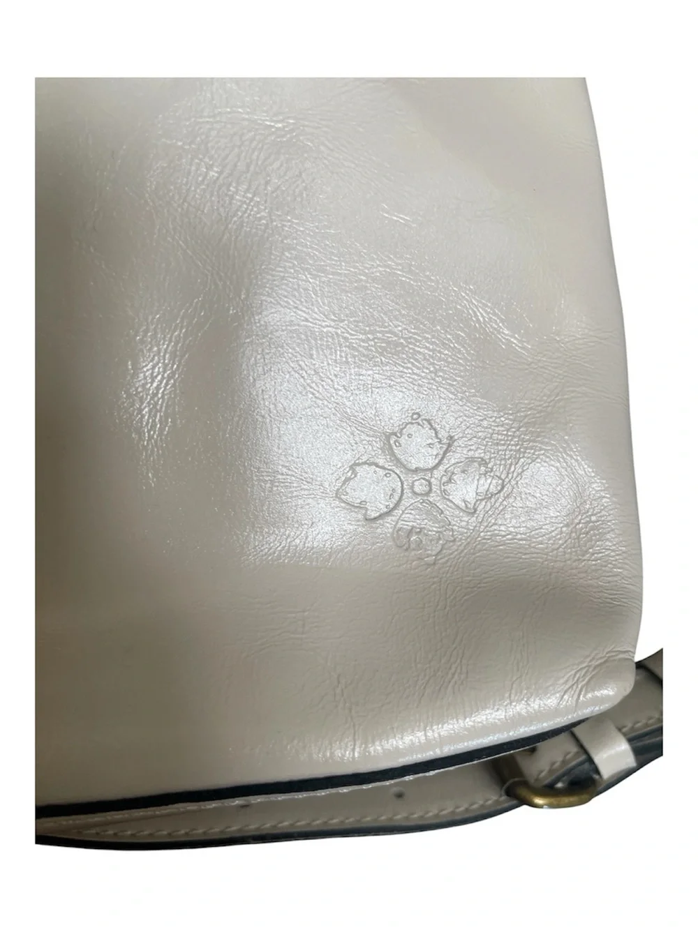 Patricia Nash Heritage Avellino Cross-Body Bag in Cream Leather